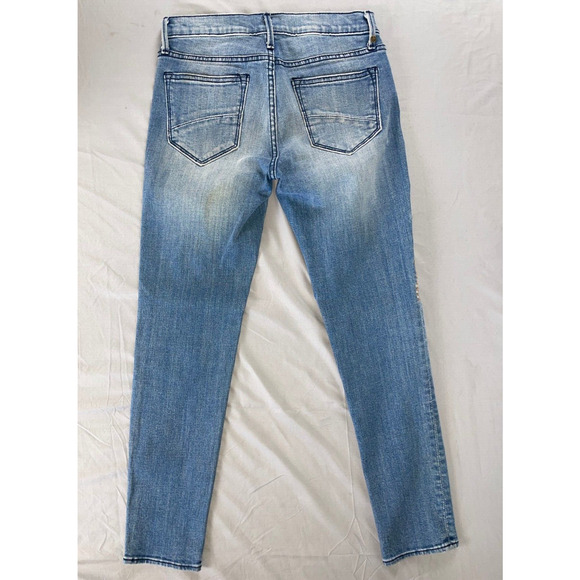 Driftwood 'Jackie Crop' Stretch Denim Skinny Jeans w/ Embroidered Outseam. 25. - Picture 4 of 5